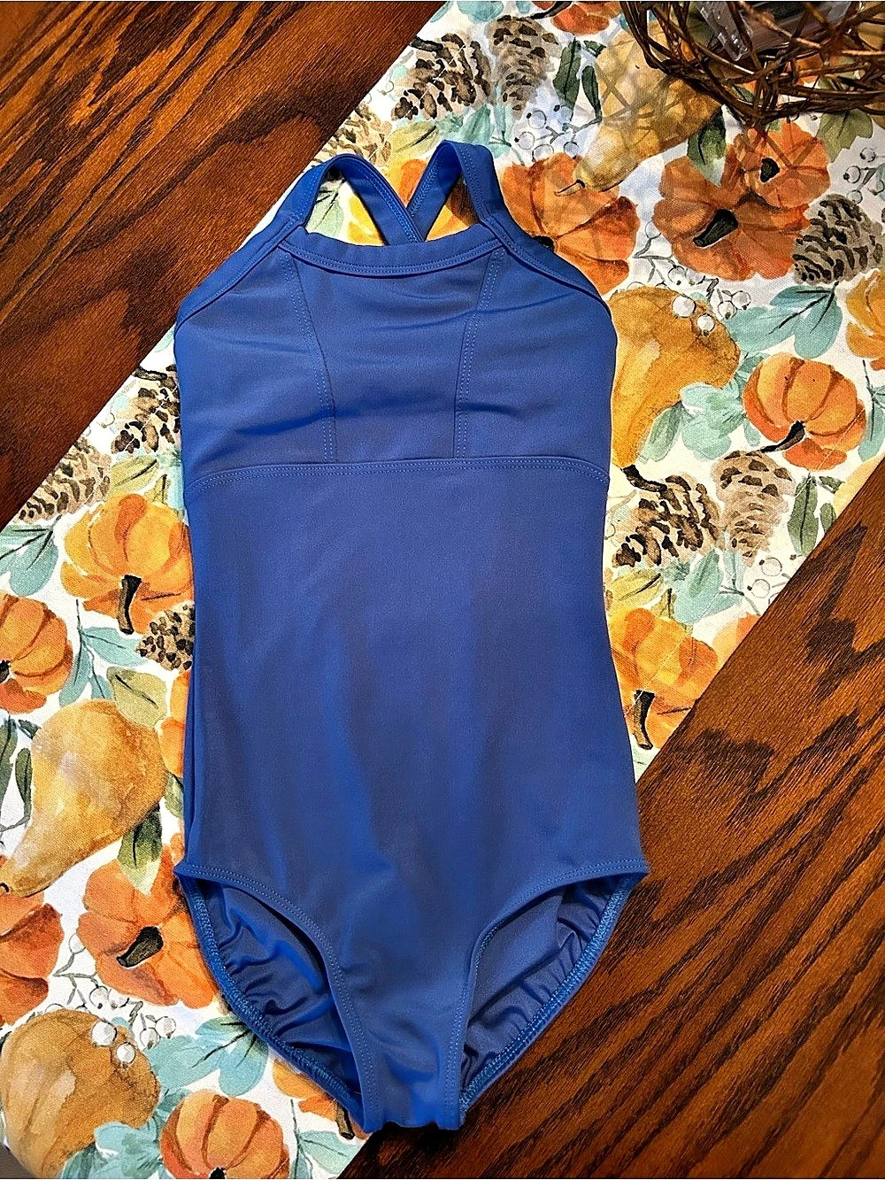 Eurotard Blue Leotard Child Medium Like New